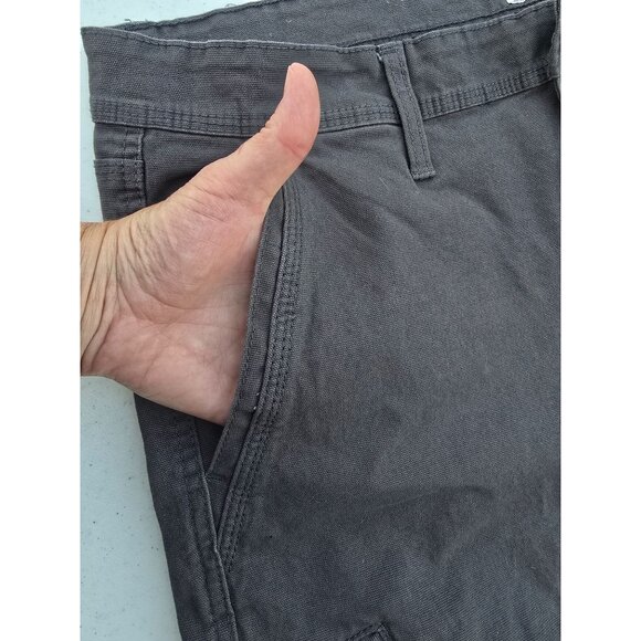 Wrangler Vintage Mens Gray Relaxed Fit Chino Pants W38xL30 Cotton Casual Durable - Picture 4 of 8